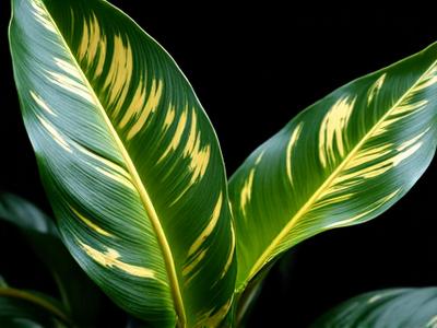 Close-up view of a rare, vibrant tropical plant thriving in a controlled environment
